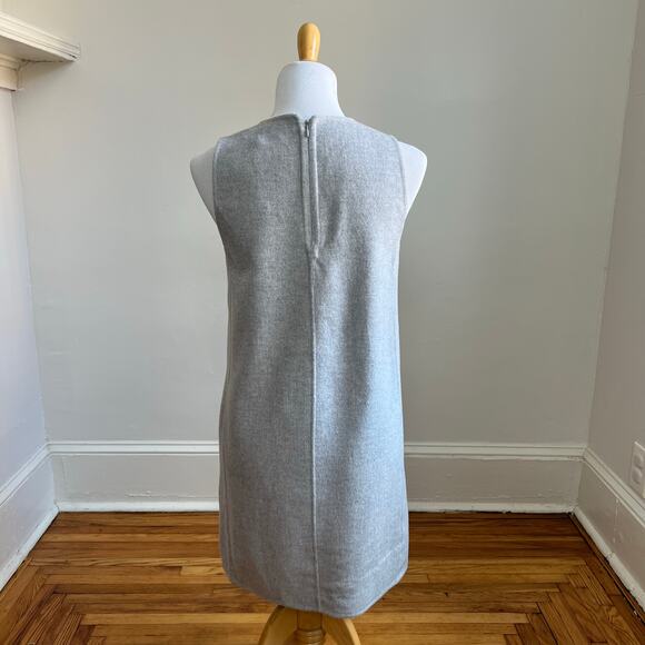 NEW Banana Republic Aike Wool Mini Sheath Dress Small - Heather Grey; Minimalist - Picture 11 of 16